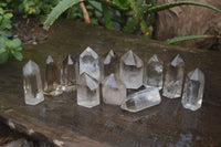 Polished Smokey Phantom Quartz Crystals x 12 From Madagascar - Toprock Gemstones and Minerals 