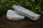 Natural Crystalline Blue Lace Agate Plates x 2 From Namibia - Toprock Gemstones and Minerals 