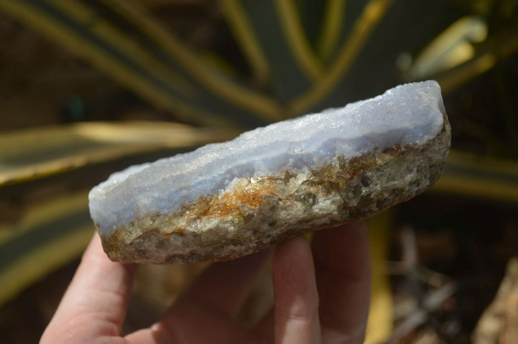 Natural Crystalline Blue Lace Agate Plates x 2 From Namibia - Toprock Gemstones and Minerals 