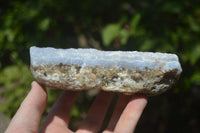 Natural Crystalline Blue Lace Agate Plates x 2 From Namibia - Toprock Gemstones and Minerals 