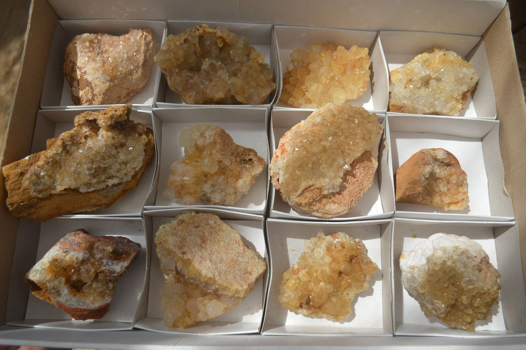 Natural Limonite Quartz Clusters x 12 From Solwezi, Zambia - Toprock Gemstones and Minerals 