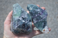 Natural Watermelon Fluorite Cobbed Specimens x 9 From Uis, Namibia - Toprock Gemstones and Minerals 