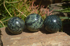 Polished Stromatolite Jasper Spheres x 3 From Katsepy, Madagascar - Toprock Gemstones and Minerals 