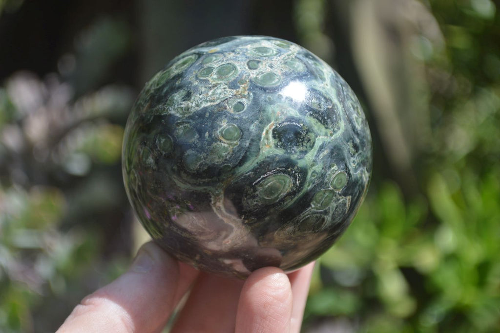 Polished Stromatolite Jasper Spheres x 3 From Katsepy, Madagascar - Toprock Gemstones and Minerals 