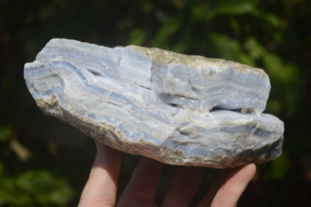 Natural Crystalline Blue Lace Agate Specimen x 1 From Namibia - Toprock Gemstones and Minerals 