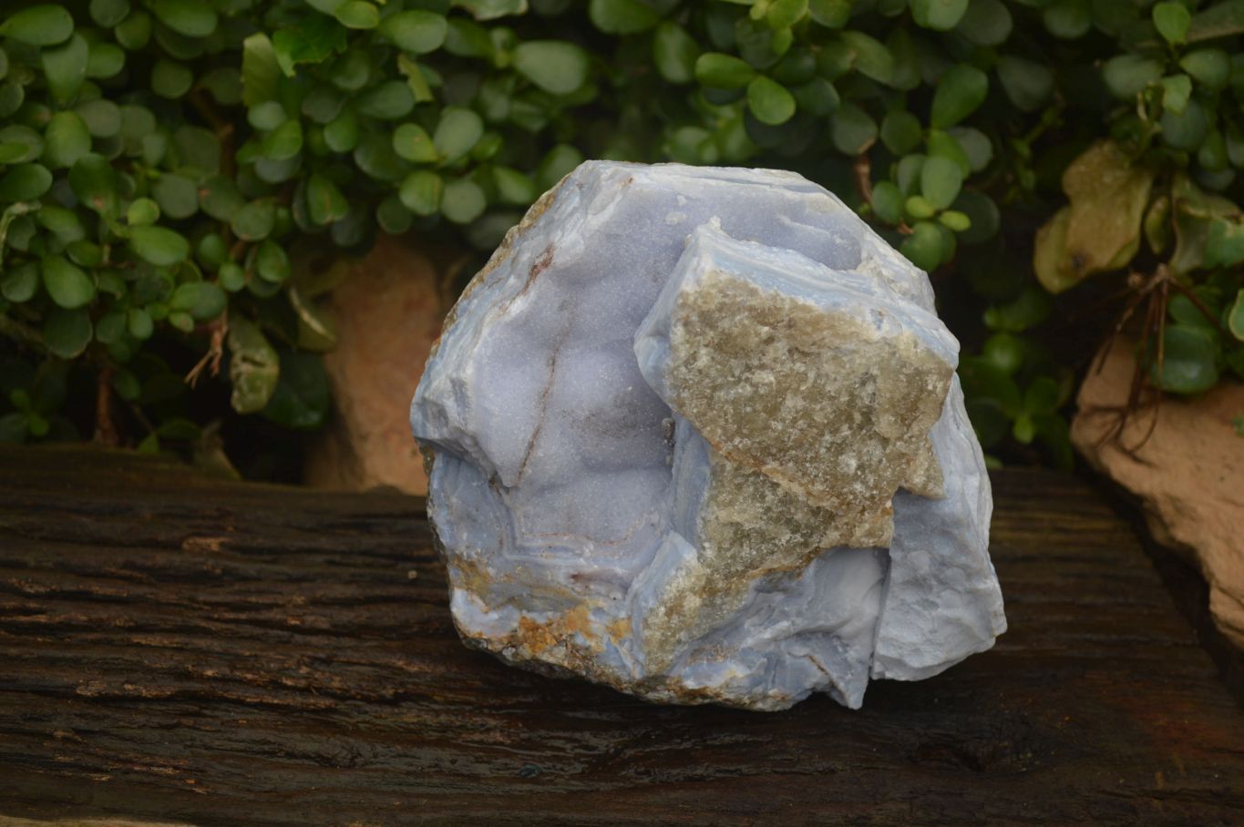 Natural Crystalline Blue Lace Agate Specimen x 1 From Namibia - Toprock Gemstones and Minerals 