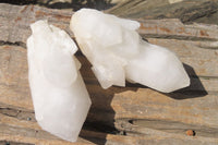 Natural Clear Quartz Crystal Clusters x 6 From Madagascar - Toprock Gemstones and Minerals 