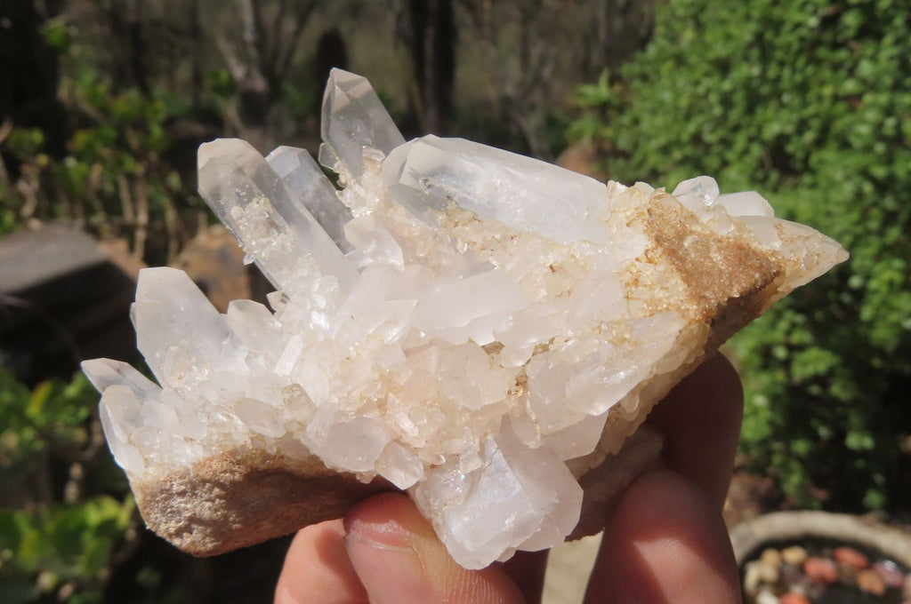 Natural Clear Quartz Crystal Clusters x 12 From Madagascar - Toprock Gemstones and Minerals 