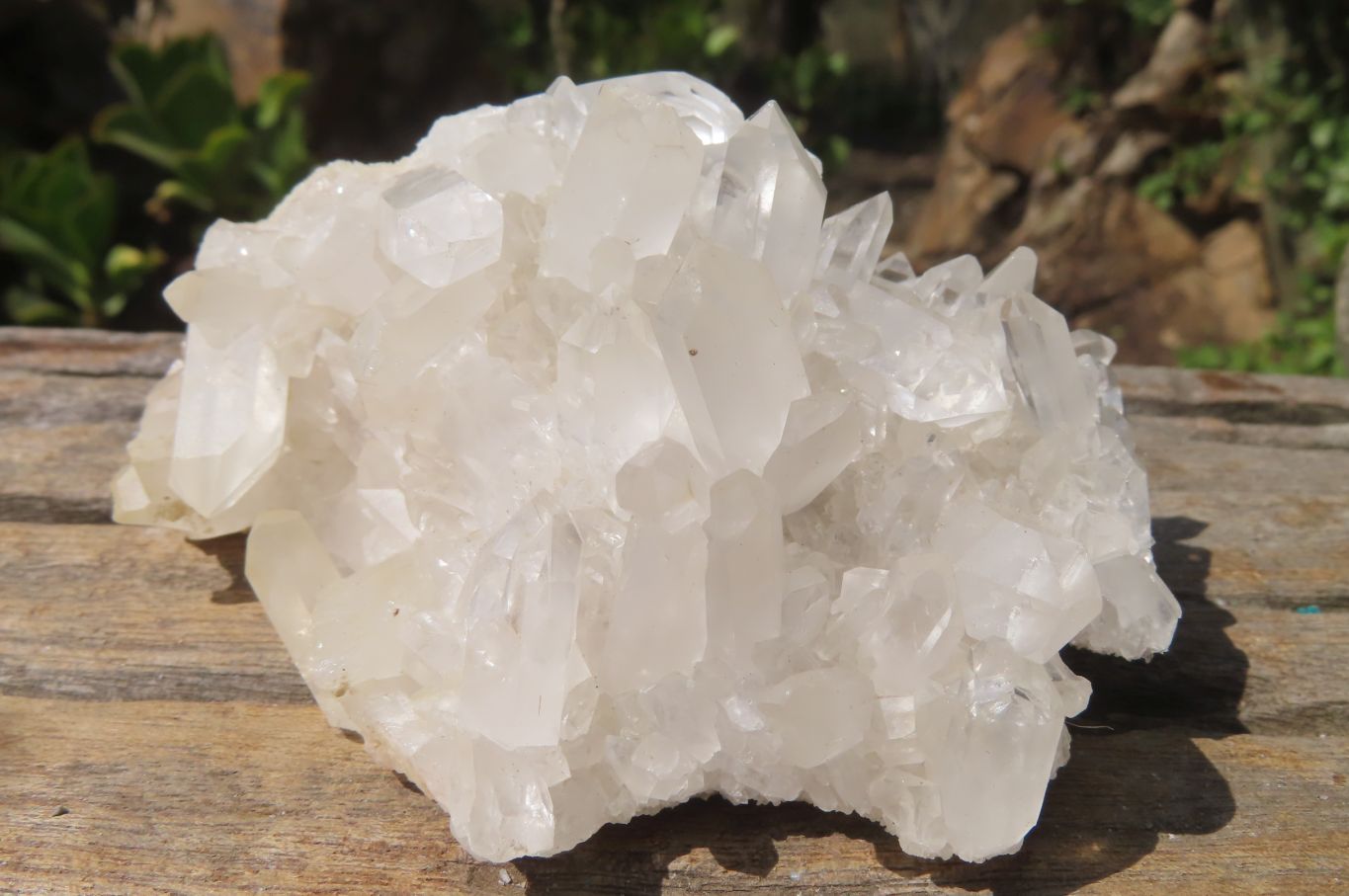 Natural Clear Quartz Crystal Clusters x 12 From Madagascar - Toprock Gemstones and Minerals 