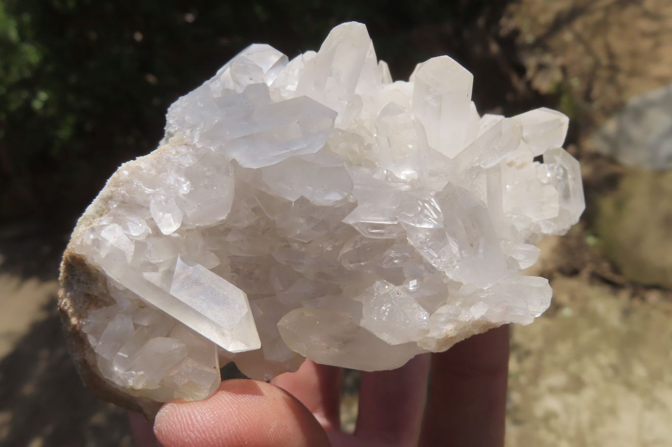 Natural Clear Quartz Crystal Clusters x 12 From Madagascar - Toprock Gemstones and Minerals 