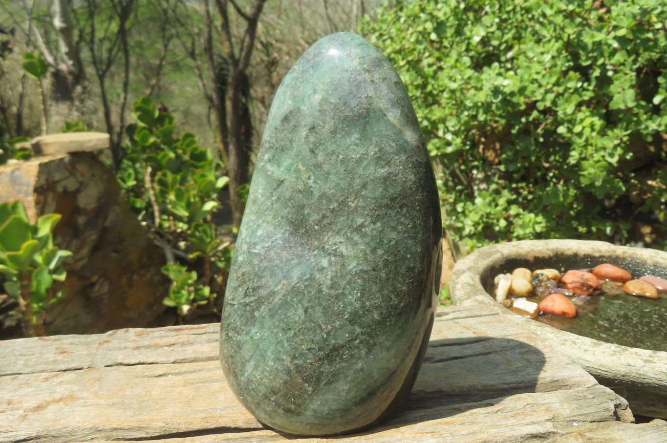 Polished Fuchsite Quartz Standing Free Form x 1 From Madagascar - Toprock Gemstones and Minerals 