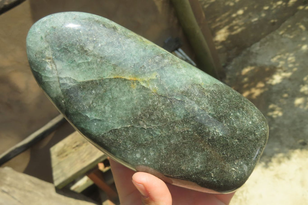 Polished Fuchsite Quartz Standing Free Form x 1 From Madagascar - Toprock Gemstones and Minerals 