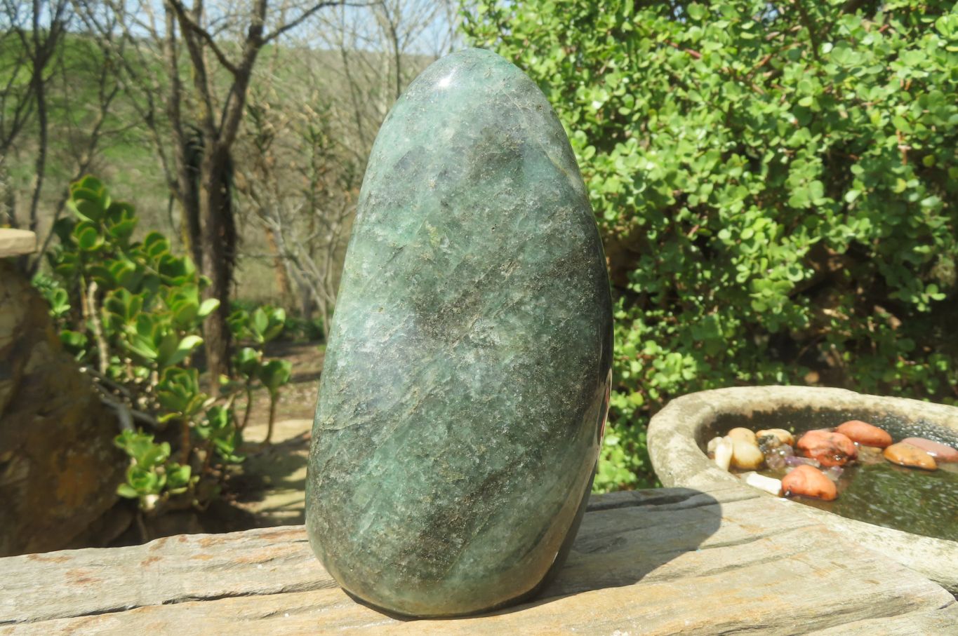 Polished Fuchsite Quartz Standing Free Form x 1 From Madagascar - Toprock Gemstones and Minerals 