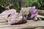 Natural Stichtite Cobbed Specimens x 3 From Barberton, South Africa - Toprock Gemstones and Minerals 
