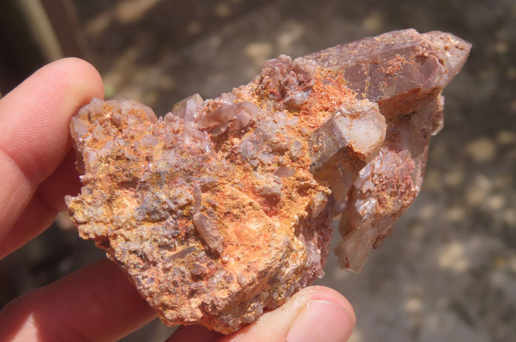 Natural Red Hematoid Quartz Clusters x 6 From Karoi, Zimbabwe - Toprock Gemstones and Minerals 