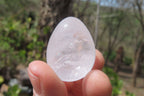 Polished Clear Rock Crystal Gemstone Eggs x 20 From Madagascar - Toprock Gemstones and Minerals 
