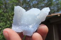 Natural Etched Blue Chalcedony Specimens x 12 From Nsanje, Malawi - Toprock Gemstones and Minerals 