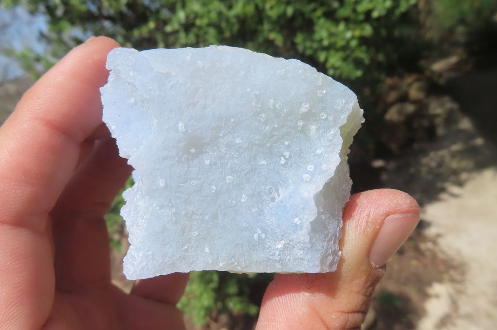 Natural Etched Blue Chalcedony Specimens x 12 From Nsanje, Malawi - Toprock Gemstones and Minerals 