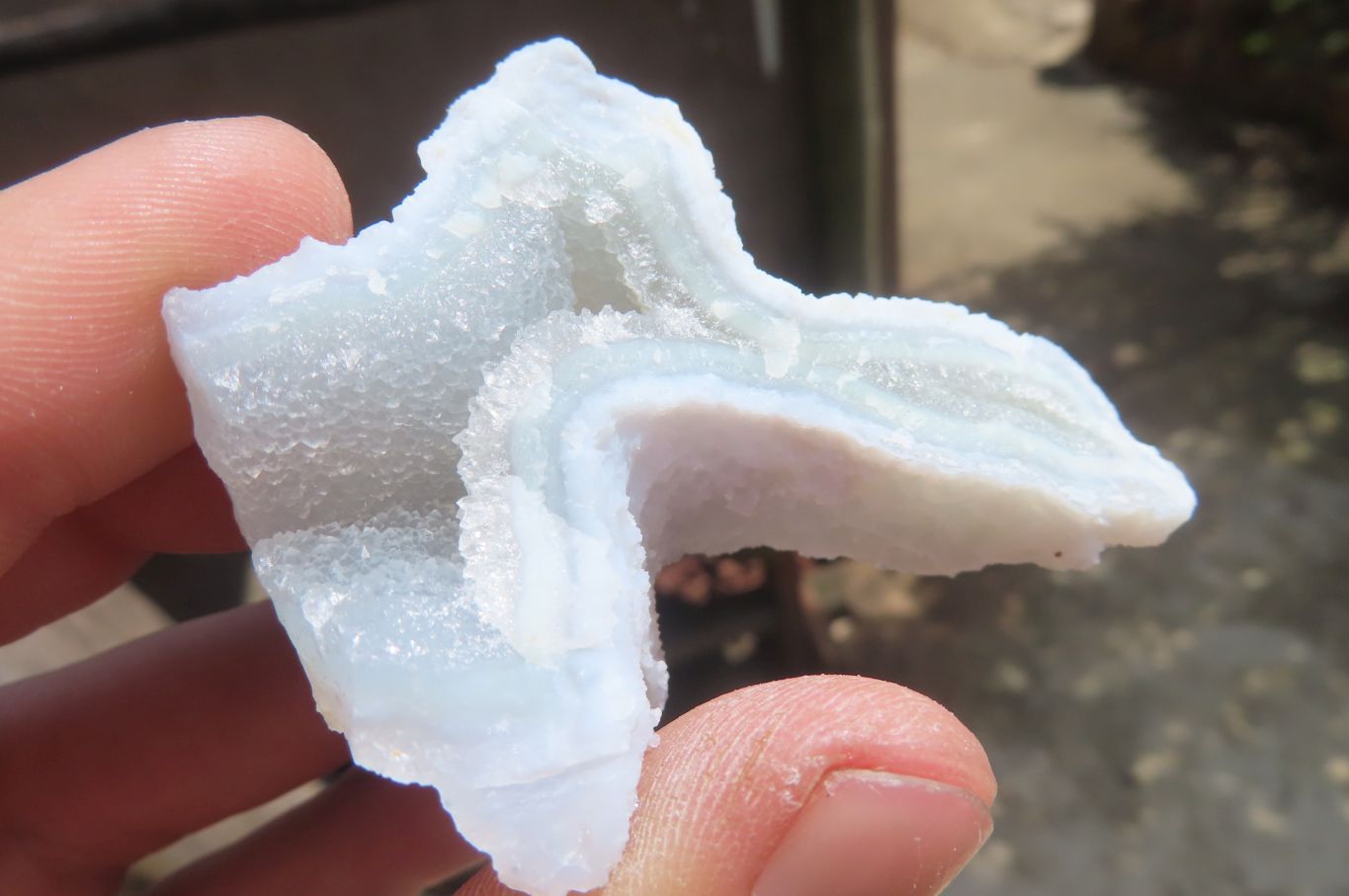 Natural Etched Blue Chalcedony Specimens x 12 From Nsanje, Malawi - Toprock Gemstones and Minerals 