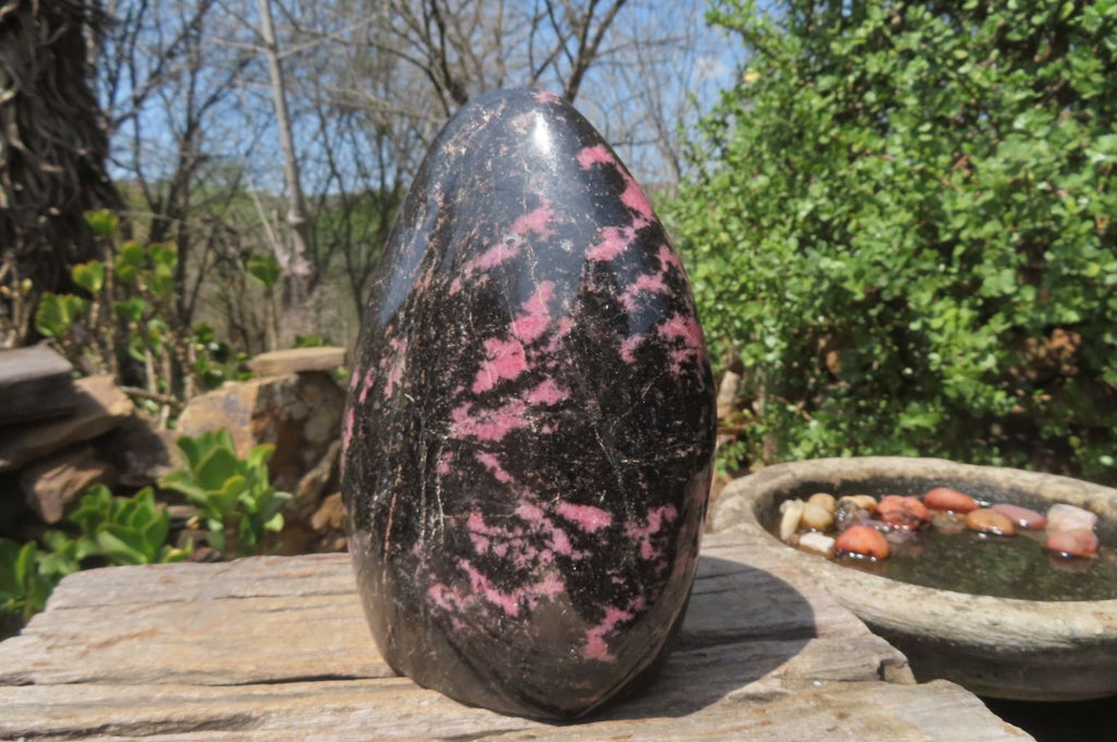 Polished Rhodonite Display Piece x 1 From Madagascar - Toprock Gemstones and Minerals 