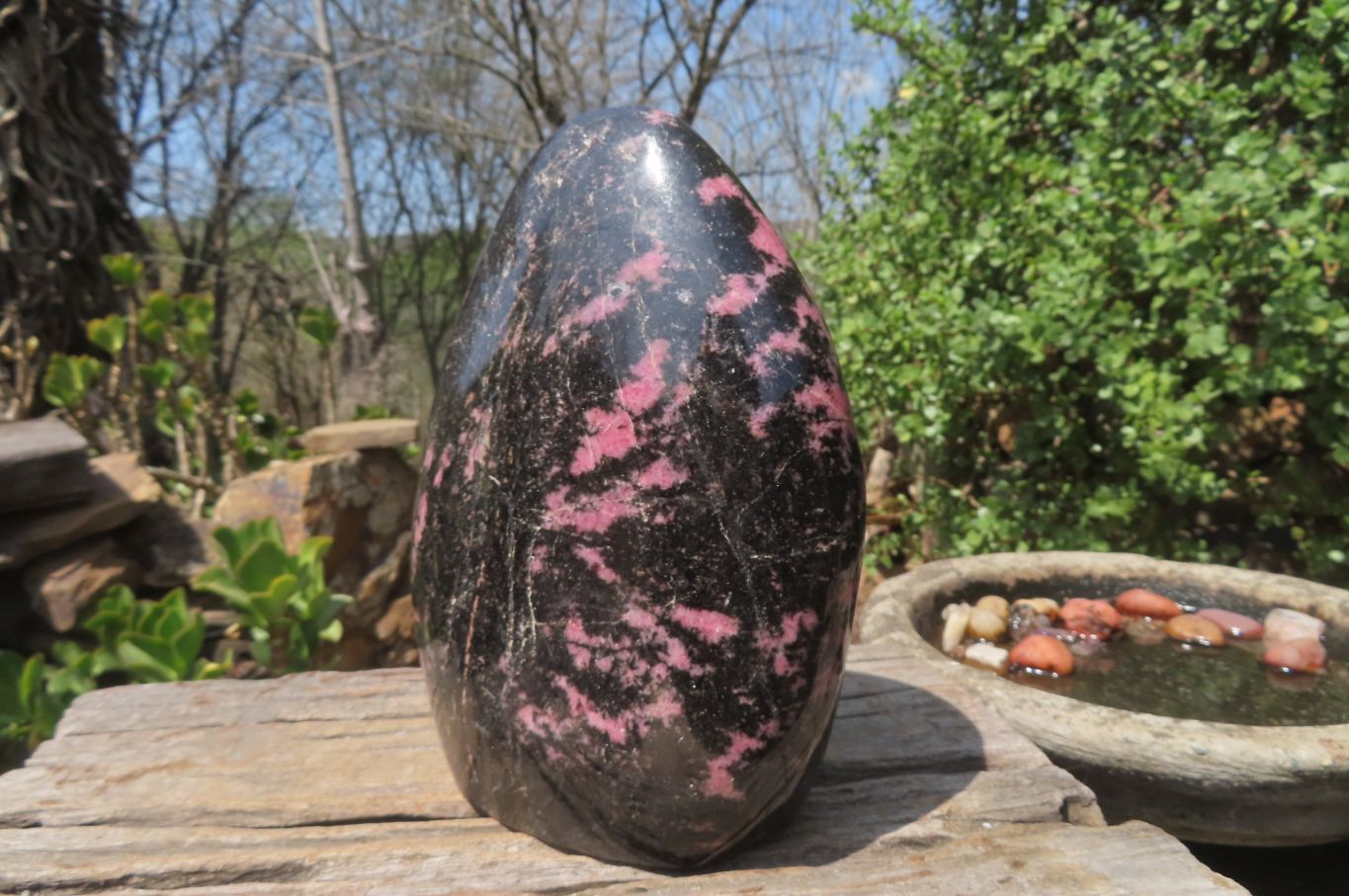Polished Rhodonite Display Piece x 1 From Madagascar - Toprock Gemstones and Minerals 