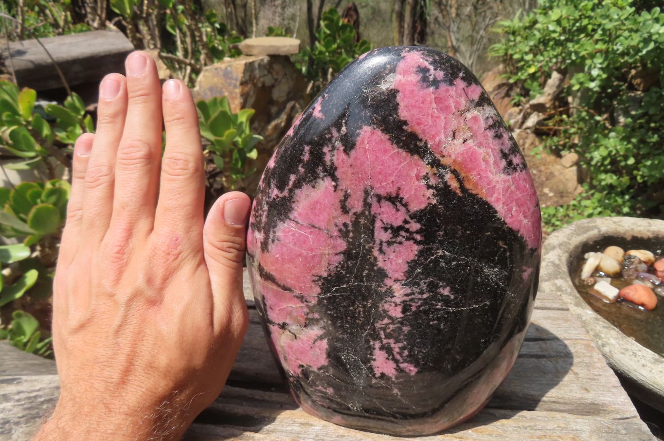Polished Rhodonite Display Piece x 1 From Madagascar - Toprock Gemstones and Minerals 