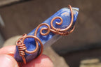 Polished Copper Wire Wrapped Sodalite Pendants x 12 From South Africa - Toprock Gemstones and Minerals 