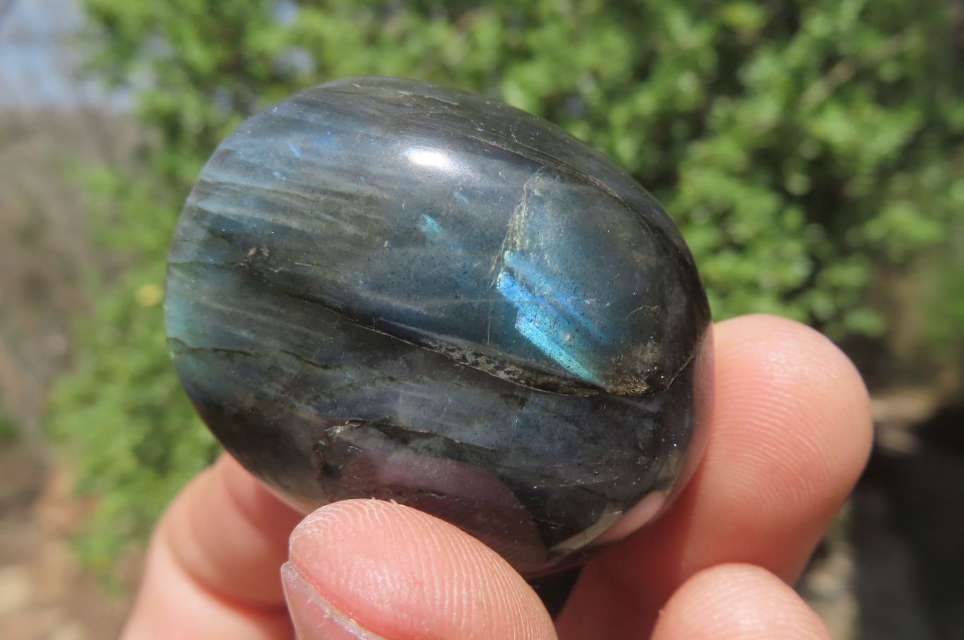 Polished Labradorite Palm Stones x 20 From Tulear, Madagascar - Toprock Gemstones and Minerals 
