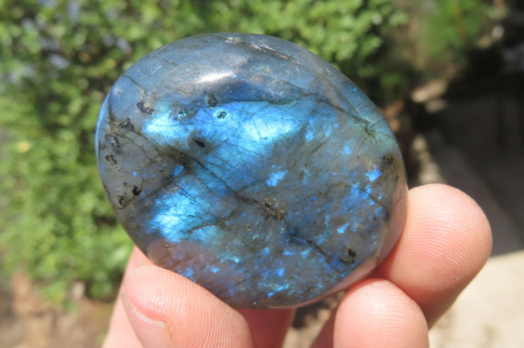 Polished Labradorite Palm Stones x 20 From Tulear, Madagascar - Toprock Gemstones and Minerals 