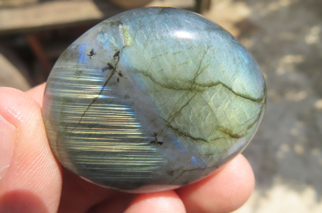 Polished Labradorite Palm Stones x 20 From Tulear, Madagascar - Toprock Gemstones and Minerals 