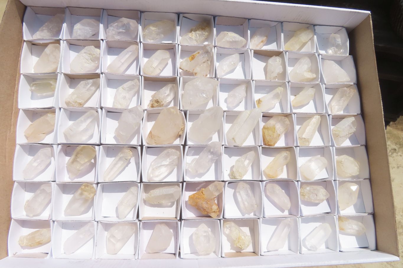 Natural Clear Quartz Crystals x 63 From Zimbabwe - Toprock Gemstones and Minerals 