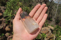 Polished Smokey Phantom Quartz Crystals x 6 From Madagascar - Toprock Gemstones and Minerals 