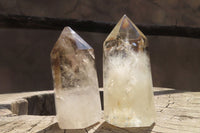 Polished Smokey Phantom Quartz Crystals x 6 From Madagascar - Toprock Gemstones and Minerals 