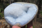 Polished Blue Lace Agate Geodes x 3 From Nsanje, Malawi - Toprock Gemstones and Minerals 