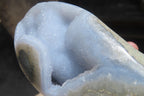 Polished Blue Lace Agate Geodes x 3 From Nsanje, Malawi - Toprock Gemstones and Minerals 