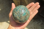 Polished Rare Emerald Mica In Matrix Sphere x 1 From Mutoko, Zimbabwe - Toprock Gemstones and Minerals 