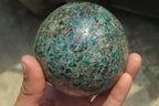 Polished Rare Emerald Mica In Matrix Sphere x 1 From Mutoko, Zimbabwe - Toprock Gemstones and Minerals 