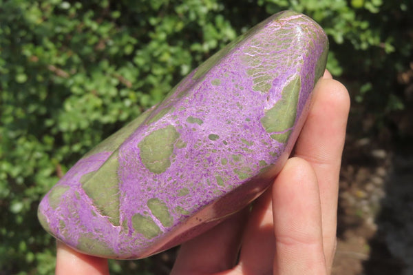 Polished Stichtite Standing Free Forms x 2 From Barberton, South Africa - Toprock Gemstones and Minerals 