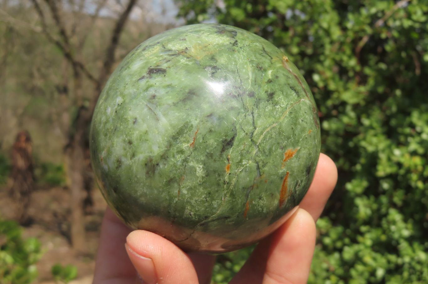 Polished Green Chrysoprase Spheres x 2 From Madagascar - Toprock Gemstones and Minerals 