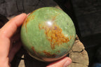 Polished Green Chrysoprase Spheres x 2 From Madagascar - Toprock Gemstones and Minerals 