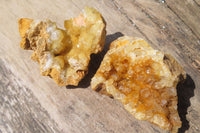 Natural Golden Limonite Quartz Clusters x 6 From Zambia - Toprock Gemstones and Minerals 