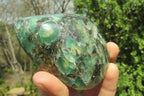 Polished Rare Emerald Mica In Matrix Standing Free Forms x 3 From Mutoko, Zimbabwe - Toprock Gemstones and Minerals 