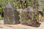 Polished Dragons Blood Stone Points x 2 From Tshipise, South Africa - Toprock Gemstones and Minerals 