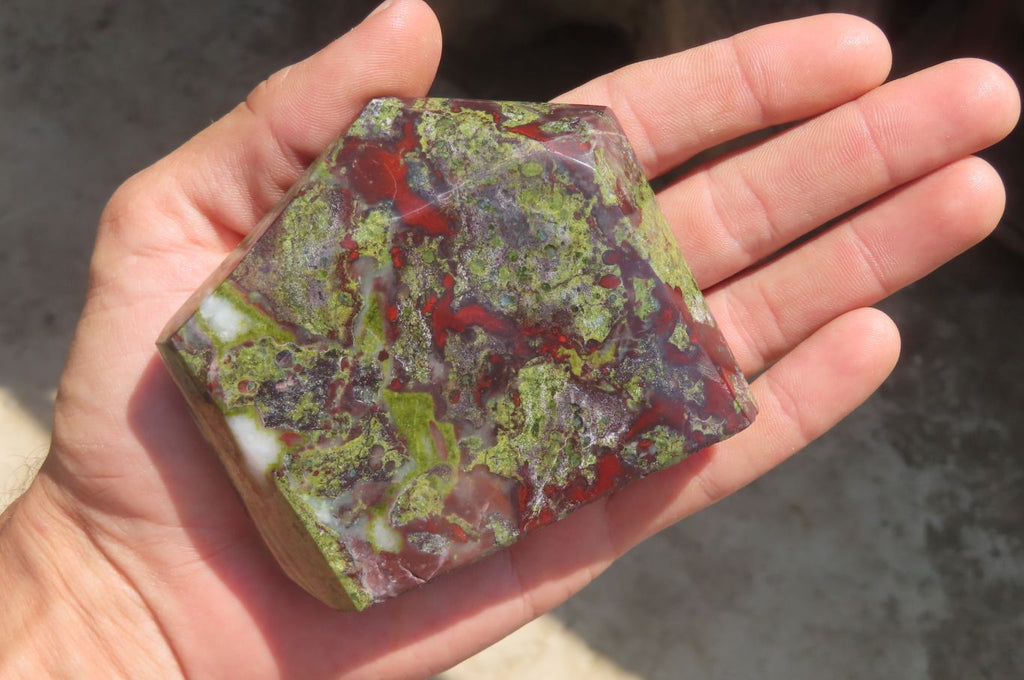 Polished Dragons Blood Stone Points x 2 From Tshipise, South Africa - Toprock Gemstones and Minerals 