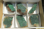 Natural Crystalline Malachite Specimens x 6 From Congo - Toprock Gemstones and Minerals 