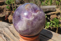 Polished Smokey Chevron Amethyst Sphere x 1 From Madagascar - Toprock Gemstones and Minerals 