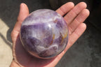 Polished Smokey Chevron Amethyst Sphere x 1 From Madagascar - Toprock Gemstones and Minerals 