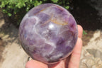 Polished Smokey Chevron Amethyst Sphere x 1 From Madagascar - Toprock Gemstones and Minerals 