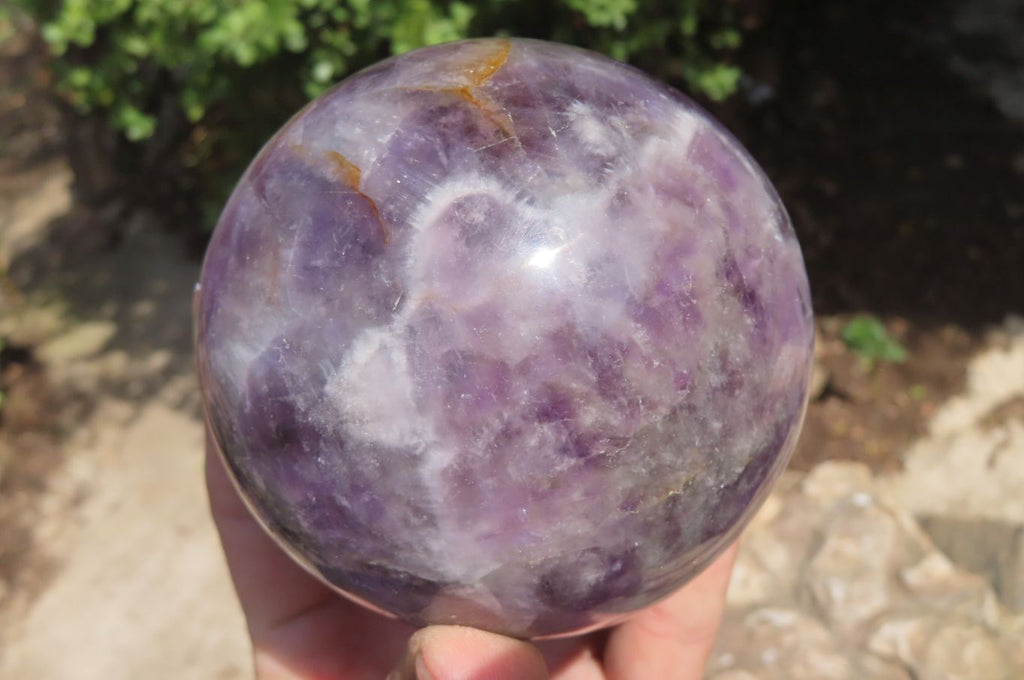 Polished Smokey Chevron Amethyst Sphere x 1 From Madagascar - Toprock Gemstones and Minerals 