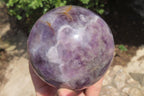 Polished Smokey Chevron Amethyst Sphere x 1 From Madagascar - Toprock Gemstones and Minerals 